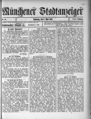 Münchener Stadtanzeiger (Münchener Ratsch-Kathl) Samstag 3. Mai 1919