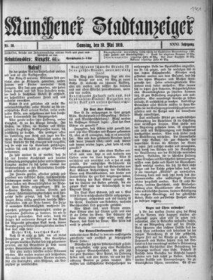 Münchener Stadtanzeiger (Münchener Ratsch-Kathl) Samstag 10. Mai 1919