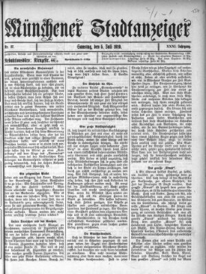 Münchener Stadtanzeiger (Münchener Ratsch-Kathl) Samstag 5. Juli 1919