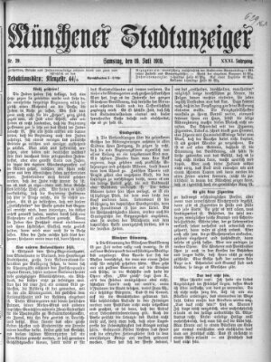 Münchener Stadtanzeiger (Münchener Ratsch-Kathl) Samstag 19. Juli 1919