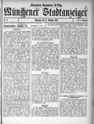 Münchener Stadtanzeiger (Münchener Ratsch-Kathl) Samstag 11. Oktober 1919