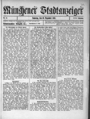 Münchener Stadtanzeiger (Münchener Ratsch-Kathl) Samstag 20. Dezember 1919