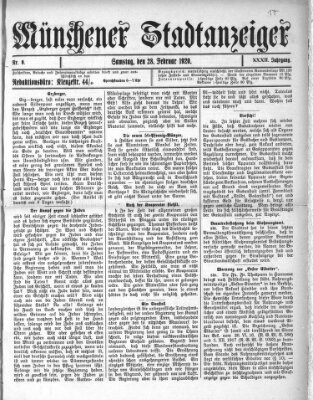 Münchener Stadtanzeiger (Münchener Ratsch-Kathl) Samstag 28. Februar 1920