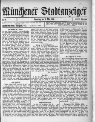 Münchener Stadtanzeiger (Münchener Ratsch-Kathl) Samstag 8. Mai 1920