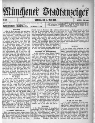 Münchener Stadtanzeiger (Münchener Ratsch-Kathl) Samstag 15. Mai 1920