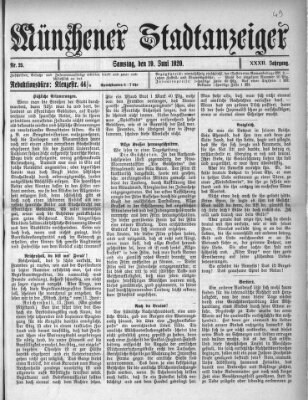 Münchener Stadtanzeiger (Münchener Ratsch-Kathl) Samstag 19. Juni 1920