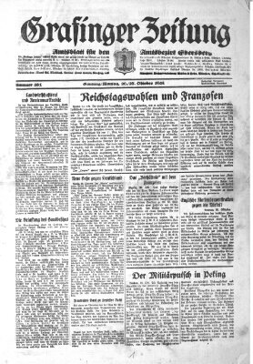 Grafinger Zeitung Montag 27. Oktober 1924