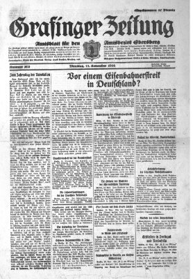 Grafinger Zeitung Dienstag 11. November 1924