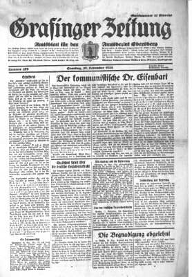 Grafinger Zeitung Samstag 29. November 1924