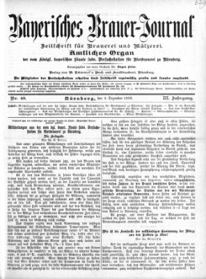 Bayerisches Brauer-Journal Samstag 9. Dezember 1893