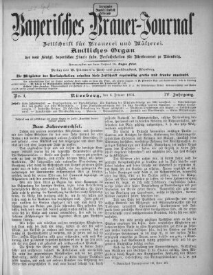 Bayerisches Brauer-Journal Samstag 6. Januar 1894