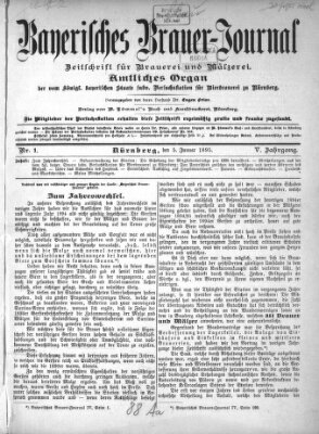 Bayerisches Brauer-Journal Samstag 5. Januar 1895