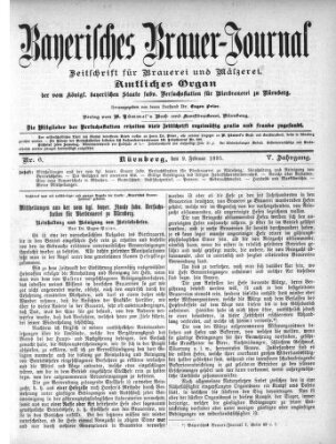 Bayerisches Brauer-Journal Samstag 9. Februar 1895