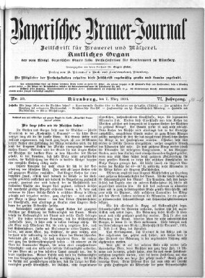 Bayerisches Brauer-Journal Samstag 7. März 1896