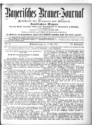 Bayerisches Brauer-Journal Samstag 14. März 1896