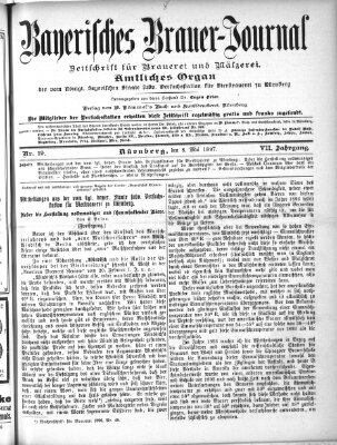 Bayerisches Brauer-Journal Samstag 8. Mai 1897