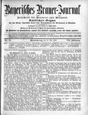 Bayerisches Brauer-Journal Samstag 28. Mai 1898