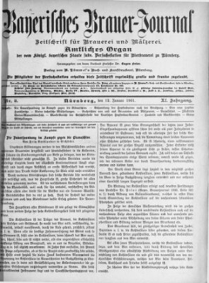 Bayerisches Brauer-Journal Samstag 12. Januar 1901