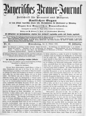 Bayerisches Brauer-Journal Samstag 12. Oktober 1901