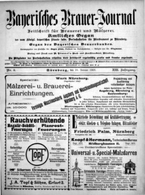 Bayerisches Brauer-Journal Samstag 10. Januar 1903