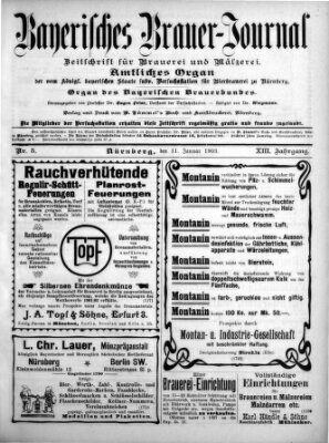 Bayerisches Brauer-Journal Samstag 31. Januar 1903