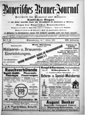 Bayerisches Brauer-Journal Samstag 7. Februar 1903