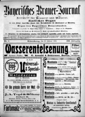 Bayerisches Brauer-Journal Samstag 28. Februar 1903