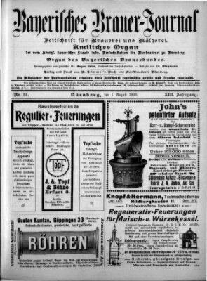 Bayerisches Brauer-Journal Samstag 1. August 1903