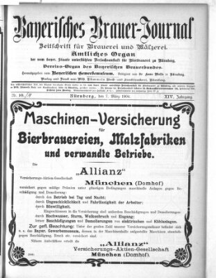 Bayerisches Brauer-Journal Montag 7. März 1904