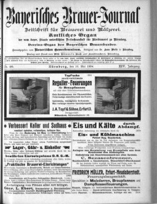 Bayerisches Brauer-Journal Montag 16. Mai 1904