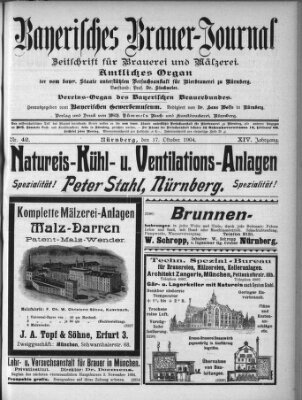 Bayerisches Brauer-Journal Montag 17. Oktober 1904