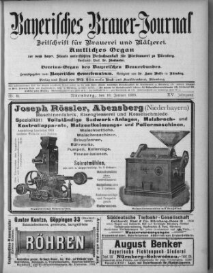 Bayerisches Brauer-Journal Montag 16. Januar 1905