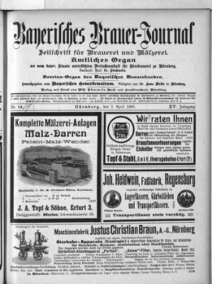 Bayerisches Brauer-Journal Montag 3. April 1905