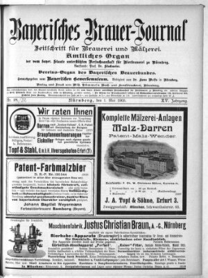 Bayerisches Brauer-Journal Montag 1. Mai 1905