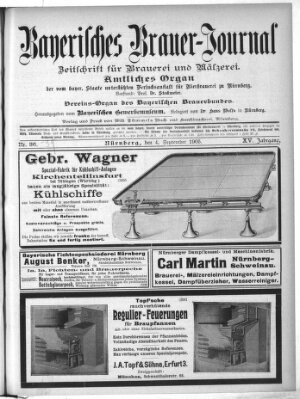 Bayerisches Brauer-Journal Montag 4. September 1905