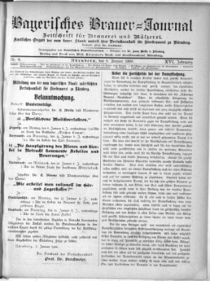 Bayerisches Brauer-Journal Montag 8. Januar 1906