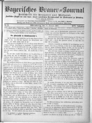 Bayerisches Brauer-Journal Montag 15. Januar 1906