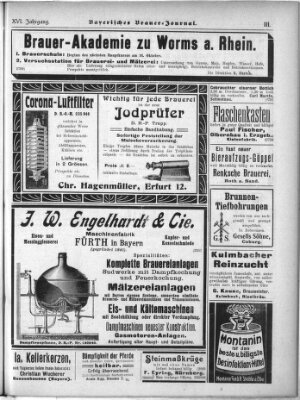 Bayerisches Brauer-Journal Montag 21. Mai 1906