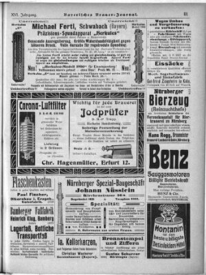 Bayerisches Brauer-Journal Montag 11. Juni 1906