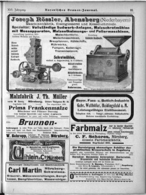 Bayerisches Brauer-Journal Montag 16. Juli 1906