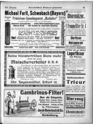 Bayerisches Brauer-Journal Montag 10. September 1906