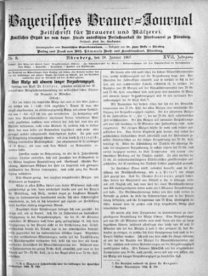 Bayerisches Brauer-Journal Montag 28. Januar 1907