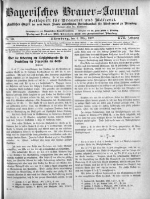 Bayerisches Brauer-Journal Montag 4. März 1907