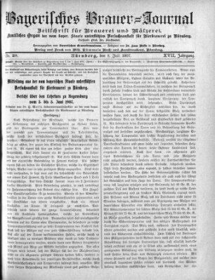 Bayerisches Brauer-Journal Montag 8. Juli 1907