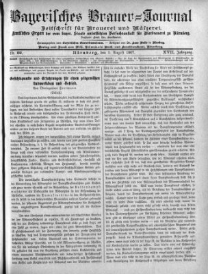 Bayerisches Brauer-Journal Montag 5. August 1907