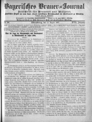 Bayerisches Brauer-Journal Montag 12. August 1907