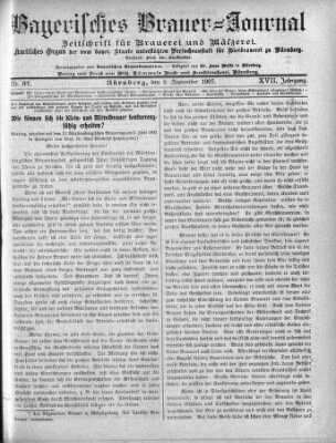 Bayerisches Brauer-Journal Montag 9. September 1907