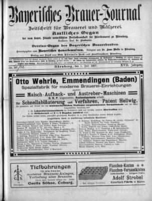 Bayerisches Brauer-Journal Montag 1. Juli 1907