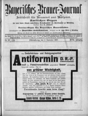 Bayerisches Brauer-Journal Montag 9. September 1907