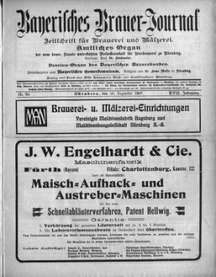 Bayerisches Brauer-Journal Montag 16. Dezember 1907